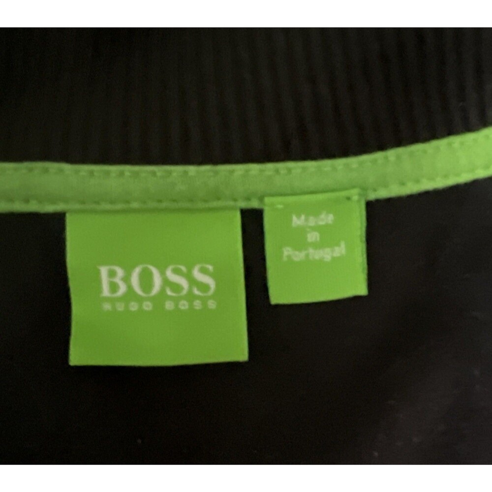 BOSS Hugo Boss Skaz 1 Track Jacket Neon Stripe Black Grey Full Zip Retro Y2K - Picture 9 of 16